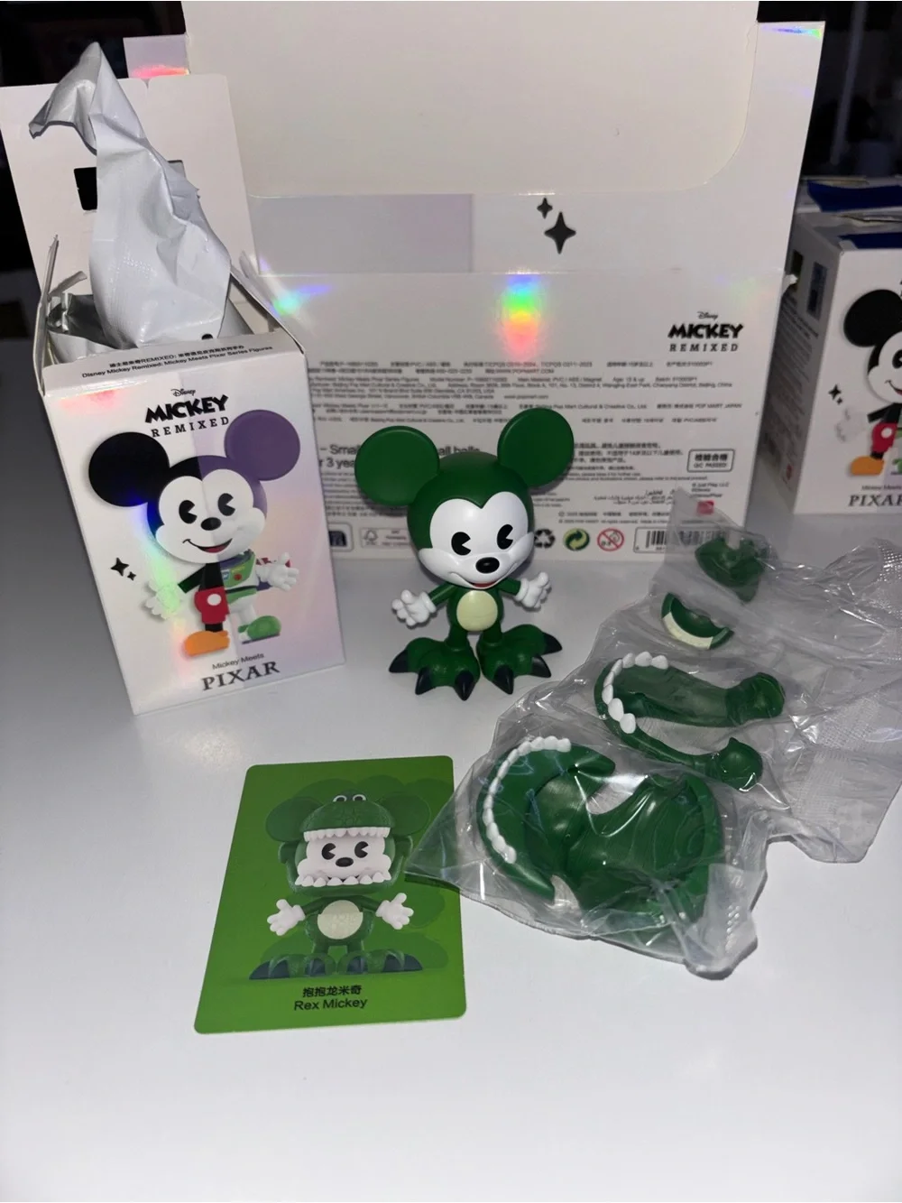 Disney Mickey Remixed Rex Figure in Green and White